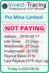 Monitored by Invest-Tracing.com HYIP Monitor-Invest-Tracing.com