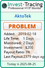 Monitored by Invest-Tracing.com HYIP Monitor-Invest-Tracing.com