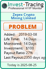 Monitored by Invest-Tracing.com HYIP Monitor-Invest-Tracing.com