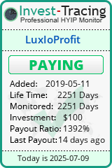 Monitored by Invest-Tracing.com HYIP Monitor-Invest-Tracing.com