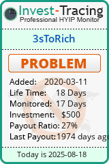 Monitored by Invest-Tracing.com HYIP Monitor-Invest-Tracing.com
