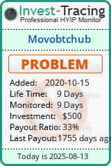 Monitored by Invest-Tracing.com HYIP Monitor-Invest-Tracing.com