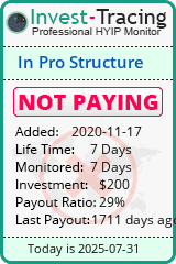Monitored by Invest-Tracing.com HYIP Monitor-Invest-Tracing.com