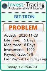 Monitored by Invest-Tracing.com HYIP Monitor-Invest-Tracing.com