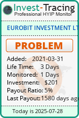 Monitored by Invest-Tracing.com HYIP Monitor-Invest-Tracing.com