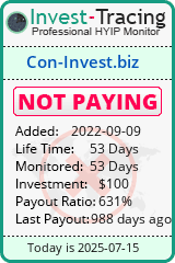 Monitored by Invest-Tracing.com HYIP Monitor-Invest-Tracing.com