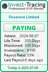 Monitored by Invest-Tracing.com HYIP Monitor-Invest-Tracing.com