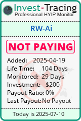 Monitored by Invest-Tracing.com HYIP Monitor-Invest-Tracing.com