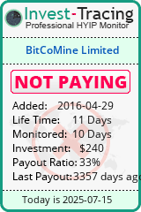 Monitored by Invest-Tracing.com HYIP Monitor-Invest-Tracing.com