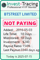 Monitored by Invest-Tracing.com HYIP Monitor-Invest-Tracing.com