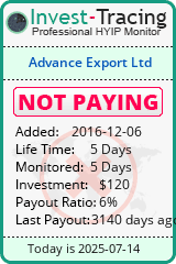 Monitored by Invest-Tracing.com HYIP Monitor-Invest-Tracing.com