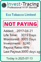 Monitored by Invest-Tracing.com HYIP Monitor-Invest-Tracing.com