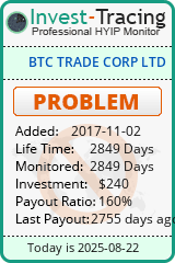 Monitored by Invest-Tracing.com HYIP Monitor-Invest-Tracing.com