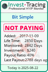 Monitored by Invest-Tracing.com HYIP Monitor-Invest-Tracing.com