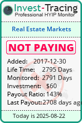 Monitored by Invest-Tracing.com HYIP Monitor-Invest-Tracing.com