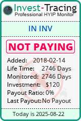 Monitored by Invest-Tracing.com HYIP Monitor-Invest-Tracing.com